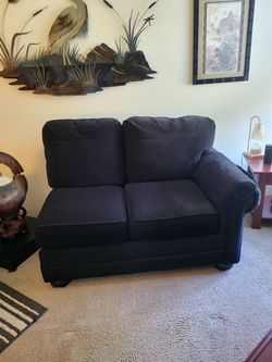 Black Bassett 2-piece Fabric Loveseat