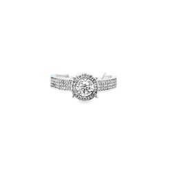 14K Halo Setting 0.65 CTW Diamond Ring