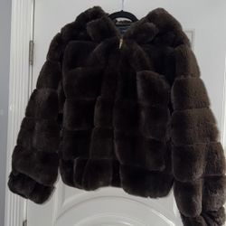 BCBGMAXAZRIA Faux Fur Jacket – Espresso – Size XL – New With Tags