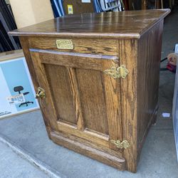 Vintage White Clad Oak Cabinet