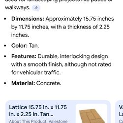 Valestone Hardscape Lattice step stone