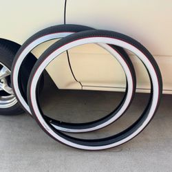 CULT VANS 29x2.10” WHITE WALL RED STRIPE BMX TIRES s&m speedball maxxis grifter vee panaracer gravel king bruce gordon resist nomad cruiser bikes