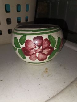 vintage Ceramic Bowl with Floral Design