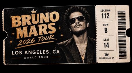 TICKETS FOR BRUNO MARS CONCERT ‘26