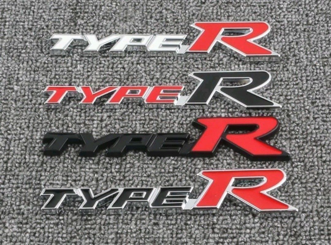 Type R TYPER Trunk Fender Emblem Badge Sticker For RDX TLX Accord Civic CR-V HRV.SEE ALL 12 PICTURES SOLD SEPARATELY Shipping Available