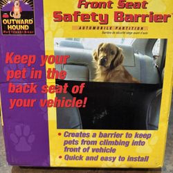 Front Seat Safety Barrier. New. Car barrier for dog 