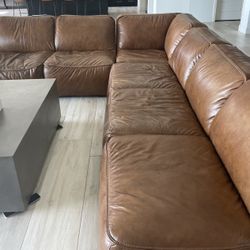 Living Spaces Burton Leather Couch for Sale in Las Vegas NV OfferUp