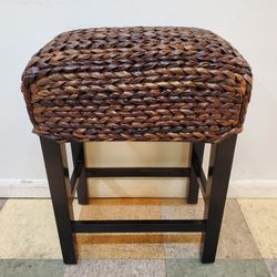 Hand Woven Modern Seagrass Backless Counter Stool By Birdrock Home