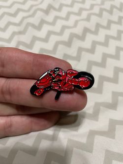 Akira Kaneda's Motorcycle Enamel Pin red