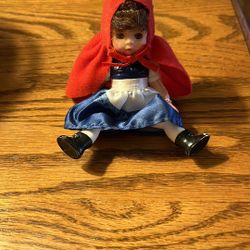 Vintage Little Red Riding Hood Doll with Red Cape