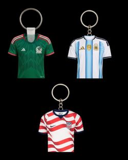 Custom World Cup Keychains and T-shirts