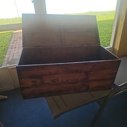  wood chest.