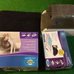 PetSafe ScoopFree Ultra self-cleaning litter box bundle. Includes litter box, 3-pack crystal litter, and mat.