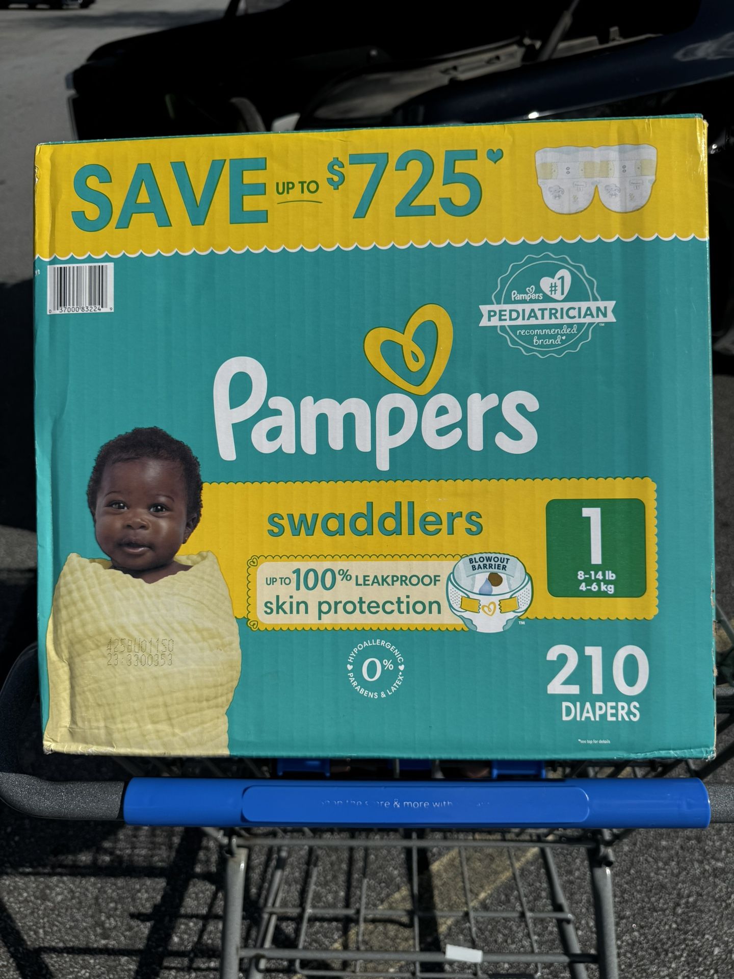 Pampers Swaddlers Size 1, 210ct