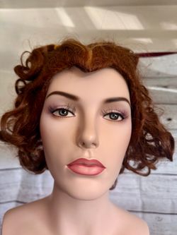 Auburn Curly Updo Costume Wig
