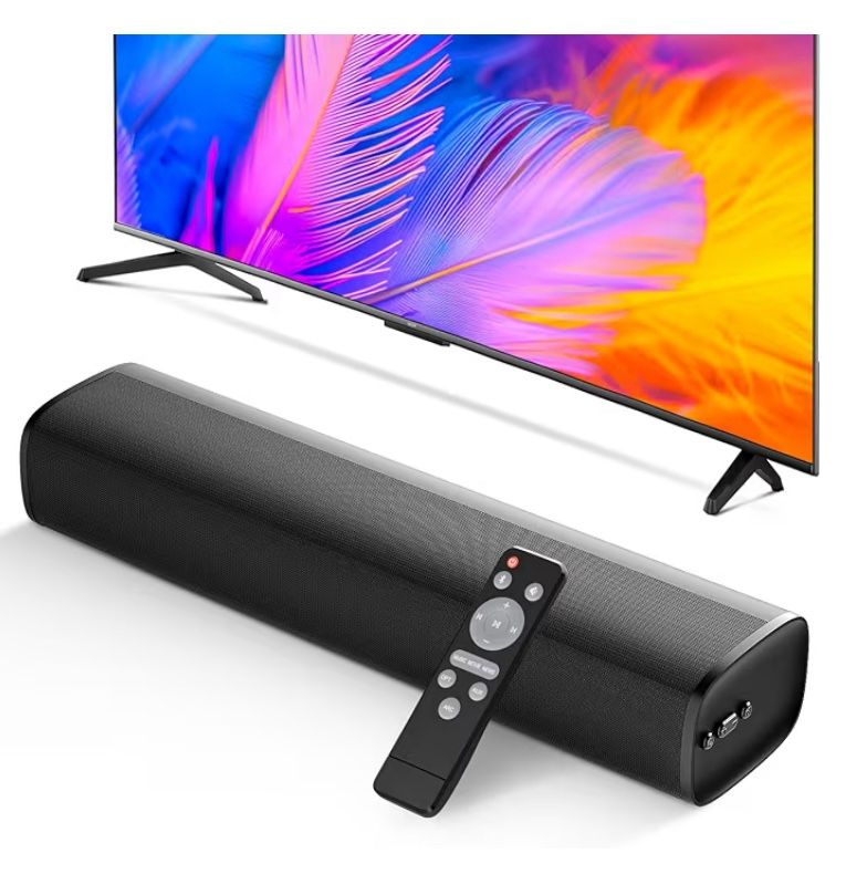 MZEIBO Sound Bar, 50W Soundbar For Smart TV Bluetooth 5.3 Speaker 17Inch With ARC/Optical/AUX Connection Surround For Home Theater Audio TV/PC/Gaming/