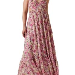 Astr The Label Dress Women's Primrose Lace-Up-Back Maxi Dress Size Small