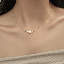 Cross Pearl Necklace Gold•Gift For Her