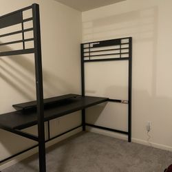 Twin Bed With Computer Desk 