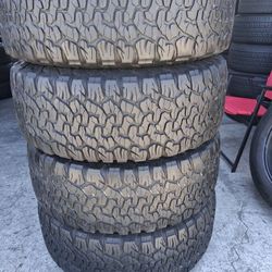 4 used Tires 35x12.50r17 Bfgoodrich Ko2 🤑 free Installation ‼️