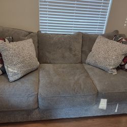 Pacific Furniture Industries, LSF Tux Sofa, Domain Dove, Contempo Brick, Enchanted Meadow, Espresso Leg. 7.0° Back Angle