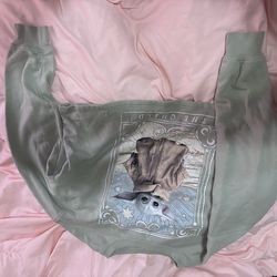 Baby Yoda Crop Top Sweatshirt