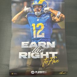 LA RAMS Puka Nakua Poster 