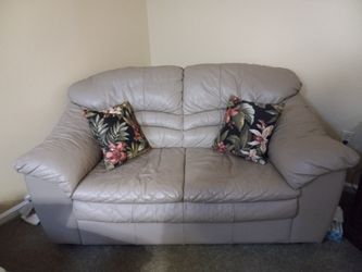 Leather Loveseat And Chair