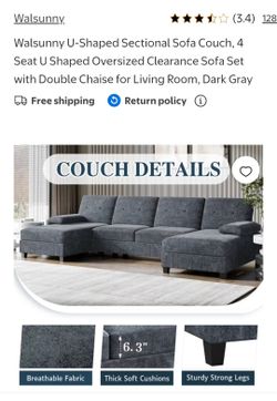 U shaped sectional sofa couch