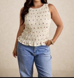 Plus Size Cherry Tank Top