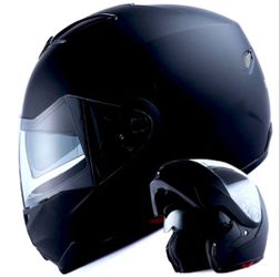1Storm Motorcycle Street Bike Modular/Flip up Dual Visor/Sun Shield Full Face Helmet: G339