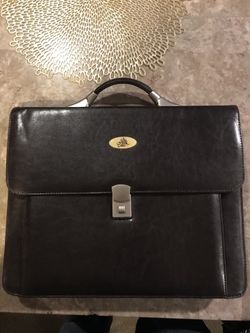 Leather combination lock Bag