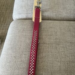 Genuine Leather 5’ Leash With Rhinestones