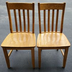Set Of 2 Wood Chairs