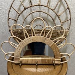 Wicker Decor Racks Hooks Bookshelves Spice Rack 