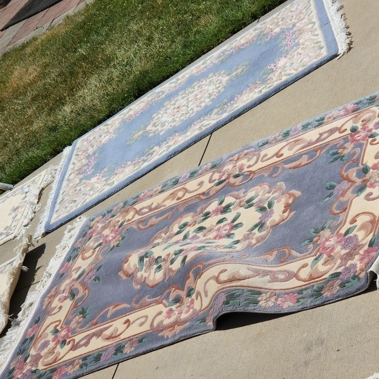 HighEnd Luxury Hagopian Rug 100 Wool Blue Professionally Cleaned