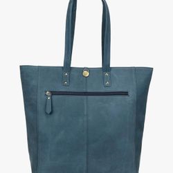 Tote Bag, Purse, Shoulder Bag, Leather, Blue. Bolsa, Cartera De Piel.