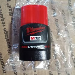 Milwaukee M12 2ah Battery  25.00