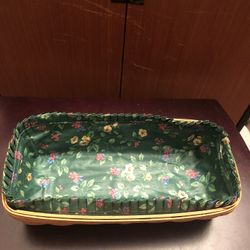 Longerberger Bread Basket W/liner -$15