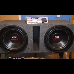 Pyle Power 12 Inch Dual Subwoofers Bass Box 
