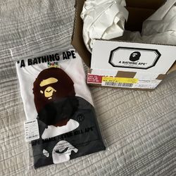 BAPE APE HEAD INK PAINTING TEE  (XL) (DEADSTOCK)