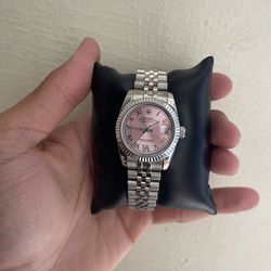Pink face ladies watch