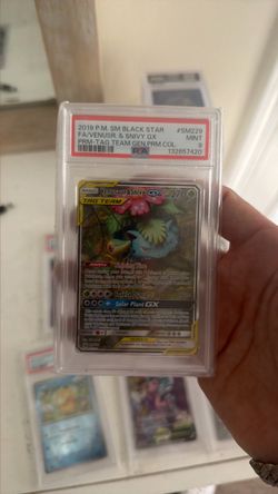 PSA 9 Venusaur & Snivy GX SM229 Full Art