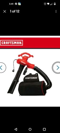 Craftsman 3-in-1 blower/mulch 260 mph corded electric backpack leaf blower