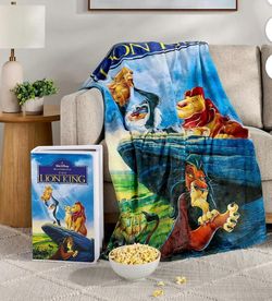 Lion King Disney VHS tape blankets