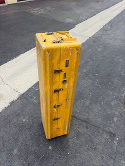 military test set case or hardware container manufactured by the Hughes Aircraft Company.