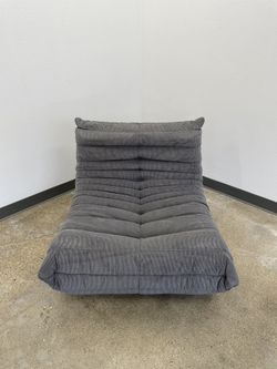 Togo Style Sofa Single Seat - Corduroy Gray 
