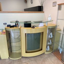 Salon Reception Desk / Front Desk with Storage & Lights