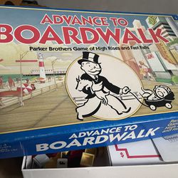 Vtg. Advance To Board Walk Board Game 1985