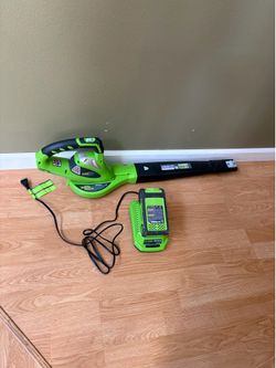 Greenworks G- MAX 40 V Cordless Blower Model 24252 2.0 Ah battery and charger
